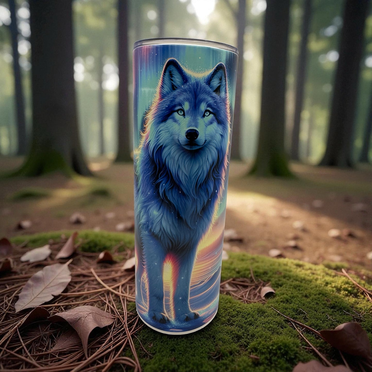 Thermobecher mit Wolf Motiv