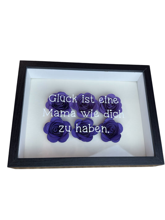 Kleine 3D Bilderrahmen in der Farbe schwarz / Muttertagsgeschenk
