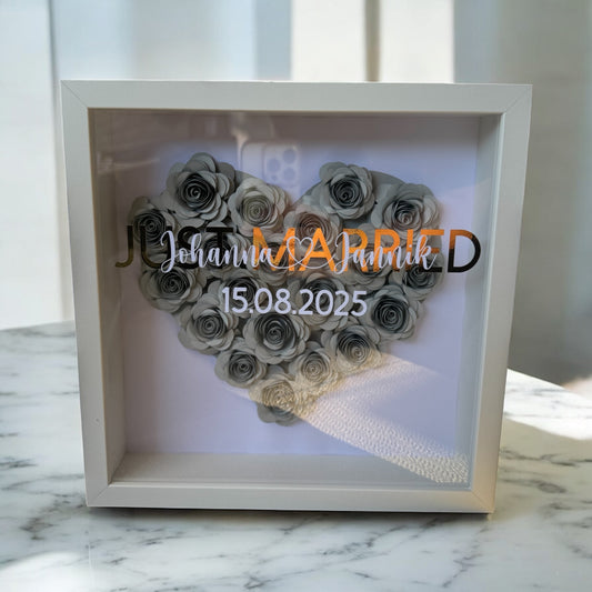 3D Bilderrahmen in schwarz / für jeden Anlass / 25x25cm