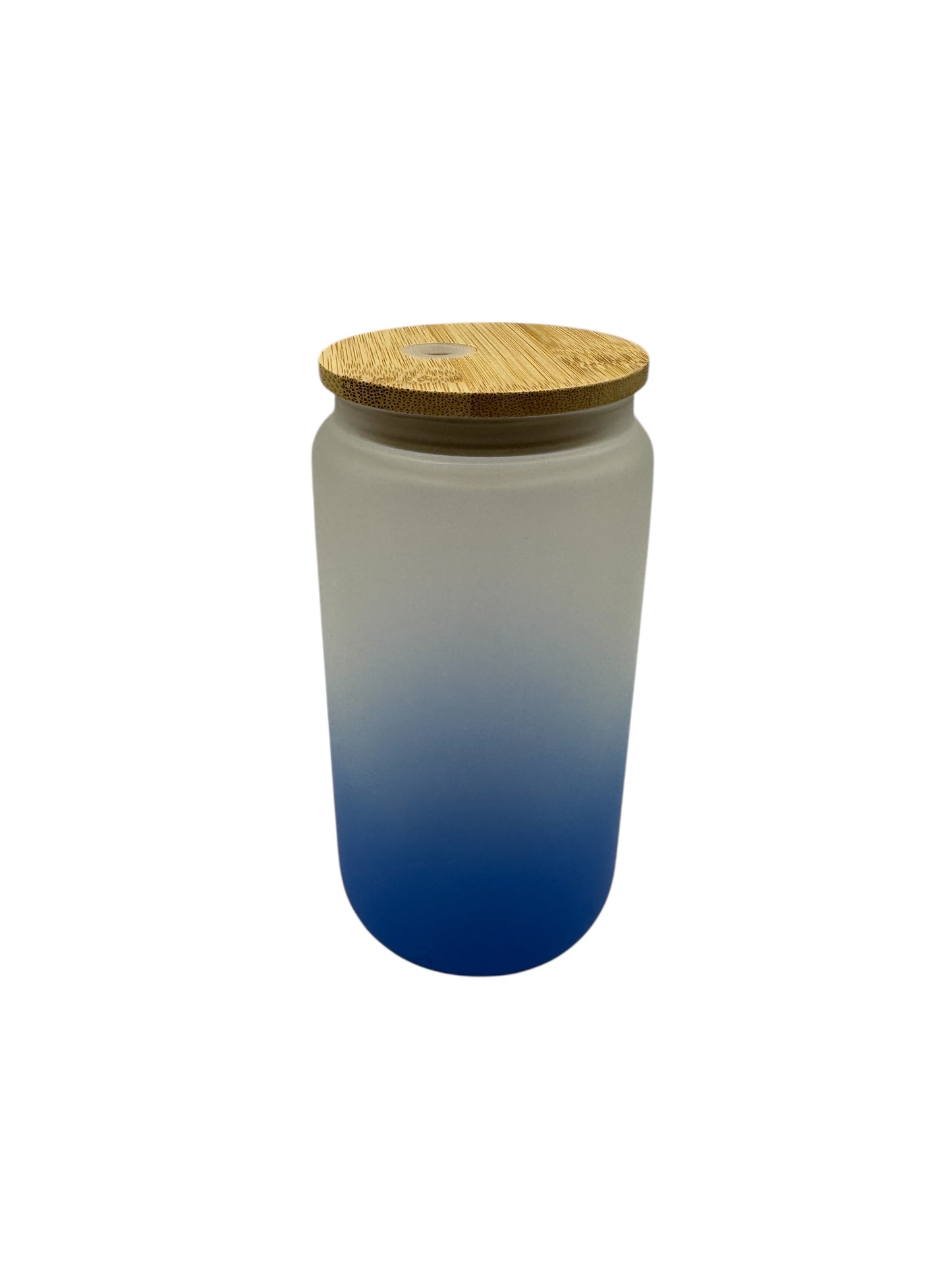 Frosted Farbverlauf Trinkgläser (Live) mit Deckel und Strohhalm