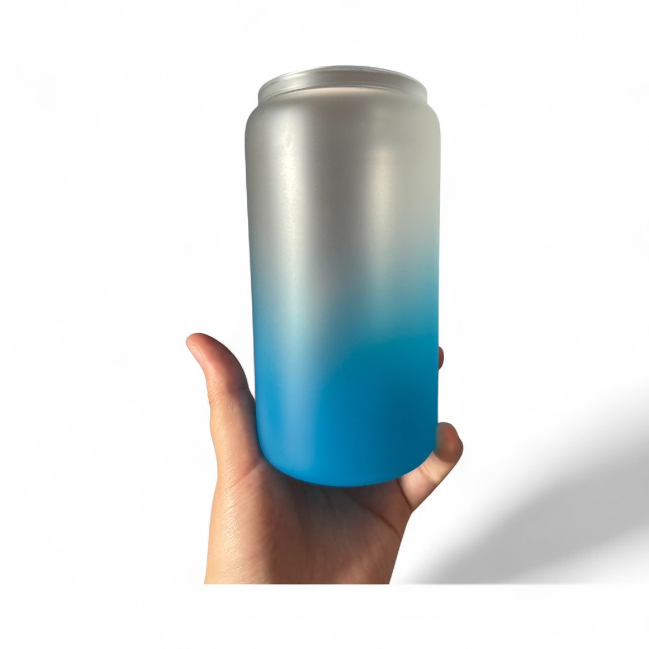 Frosted Farbverlauf Trinkgläser (Live) mit Deckel und Strohhalm