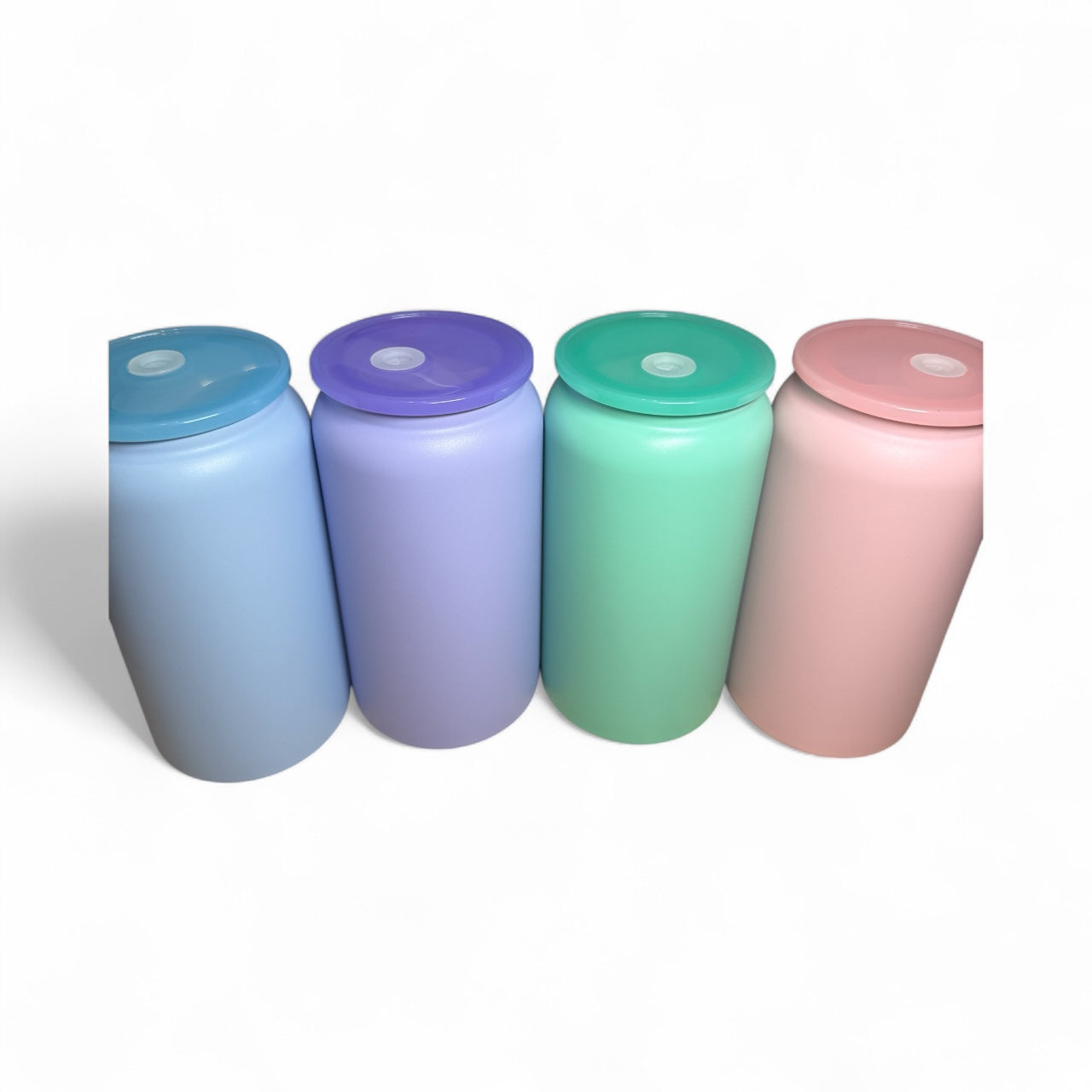 Edelstahl Becher mit Deckel und Strohhalm