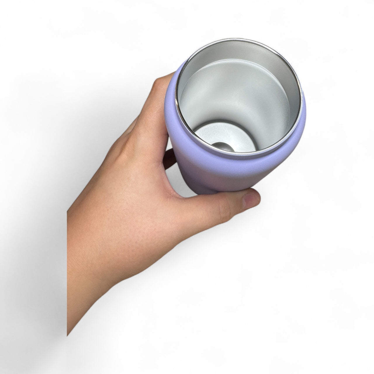 Edelstahl Becher mit Deckel und Strohhalm