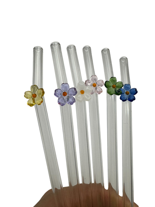 Glasstrohhalme Blumen