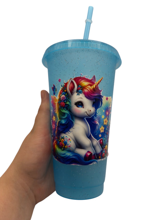 ✨ Glitzer Trinkbecher mit Strohhalm – Sofortkauf