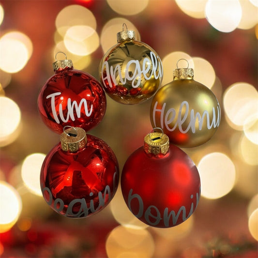 Personalisierte Weihnachtskugeln